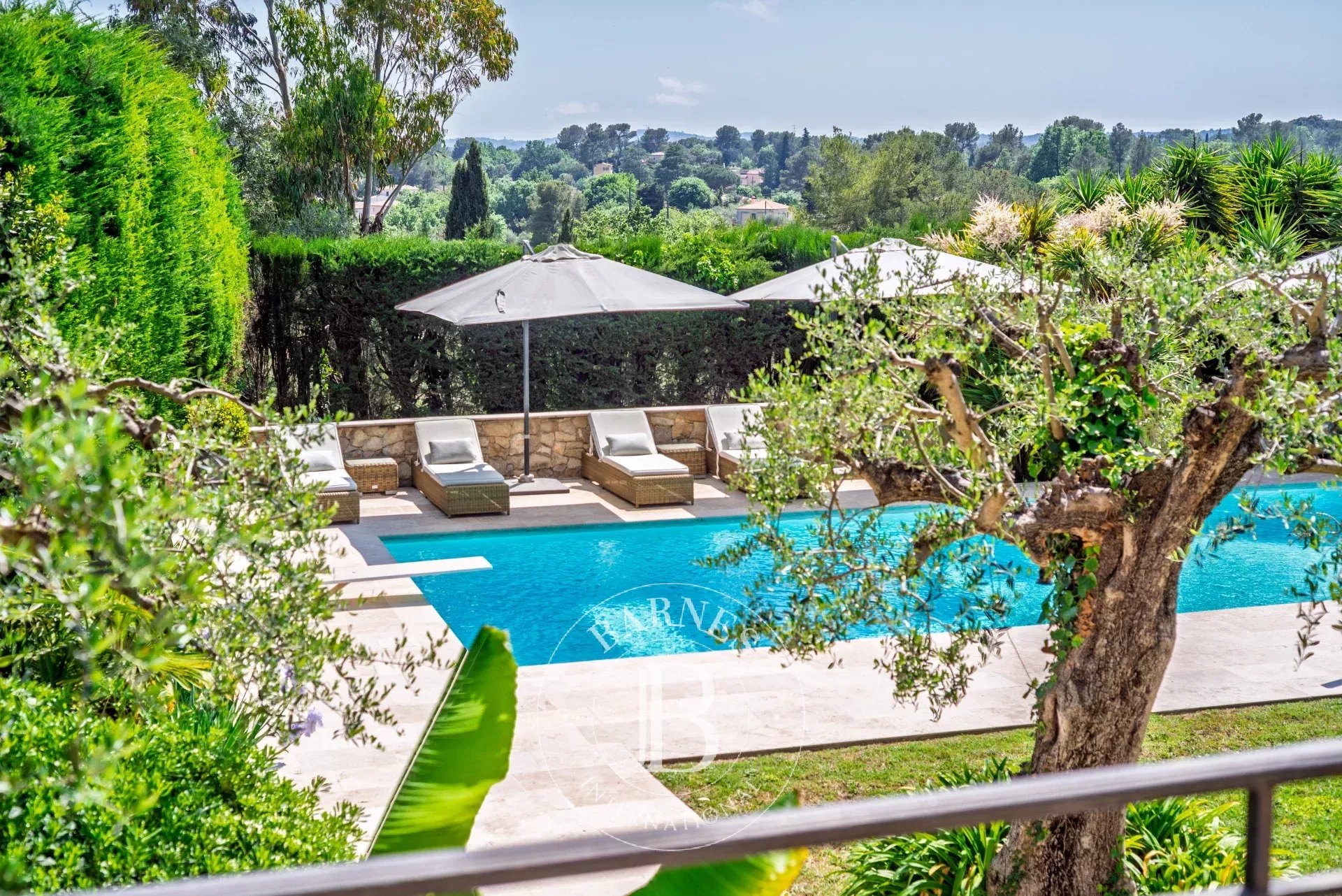 Roquefort-les-Pins, au calme absolu, 4 chambres, studio indépendant et piscine
