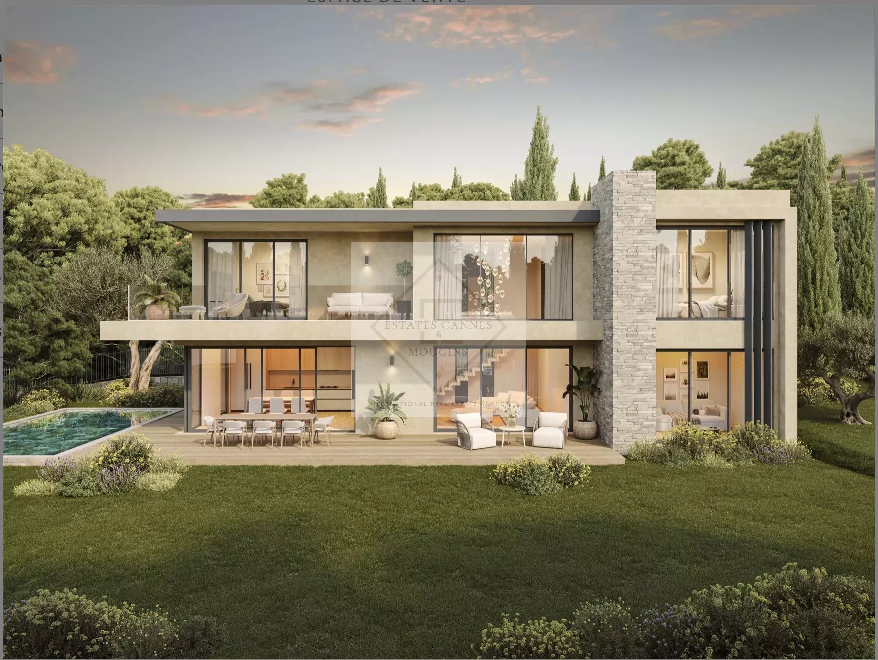 VILLA CONTEMPORAINE – EMPLACEMENT PRIME À MOUGINS