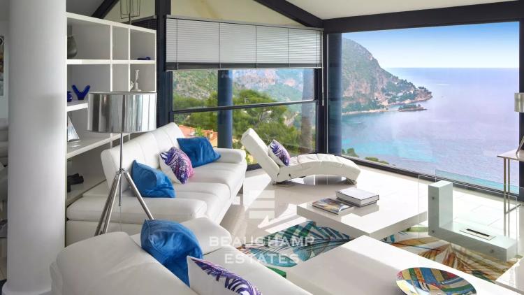 Villa contemporaine 4 chambres avec vue mer panoramique - Èze