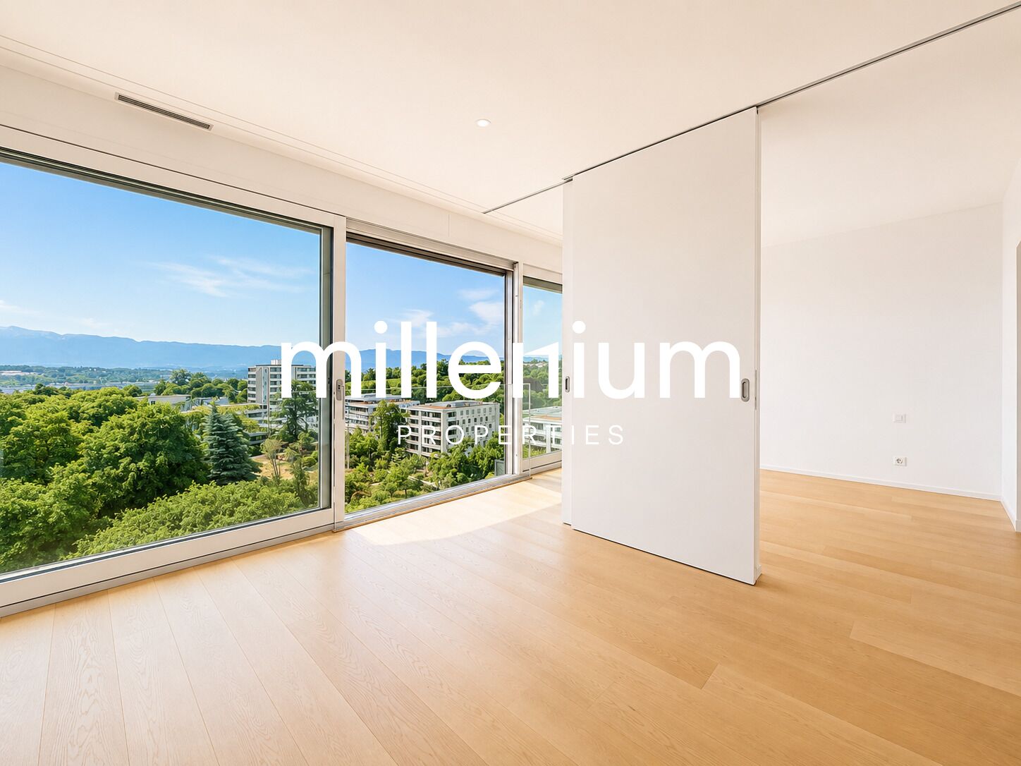 Superbe duplex en attique avec vue Lac et Mont-Blanc à Chêne-Bougeries