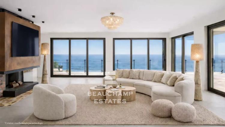 Villa contemporaine neuve avec vue mer