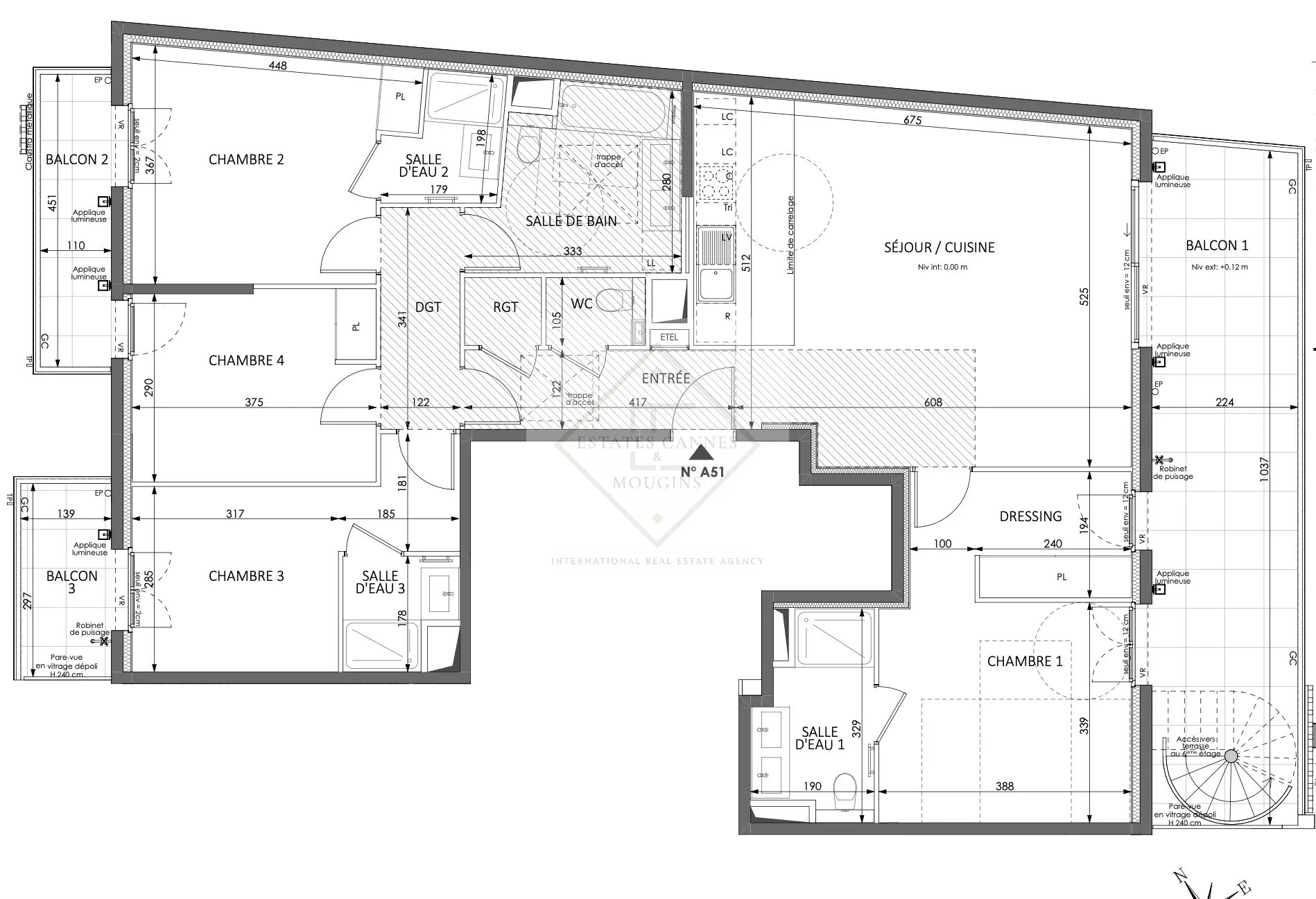 Luxueuse villa sur toit aux portes de Monaco