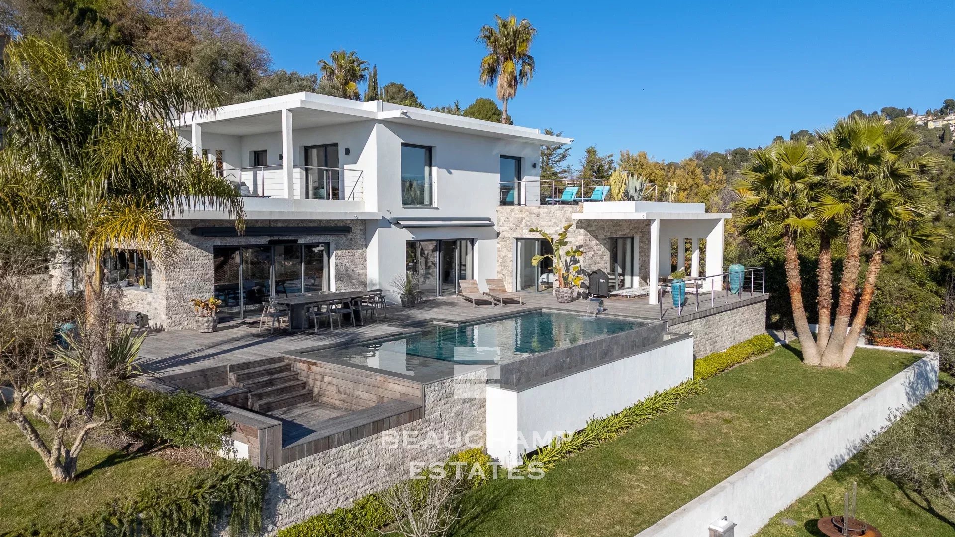 Villa contemporaine 3 chambres avec vue mer panoramique - Mougins