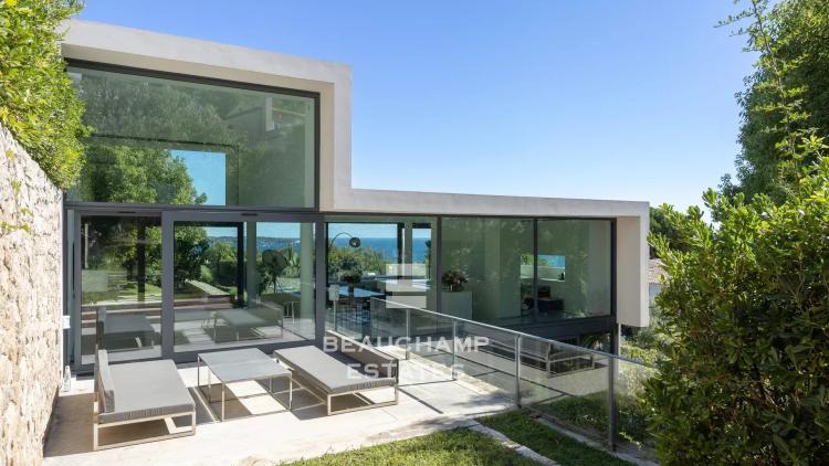 villa moderne avec vue mer panoramique - golfe juan