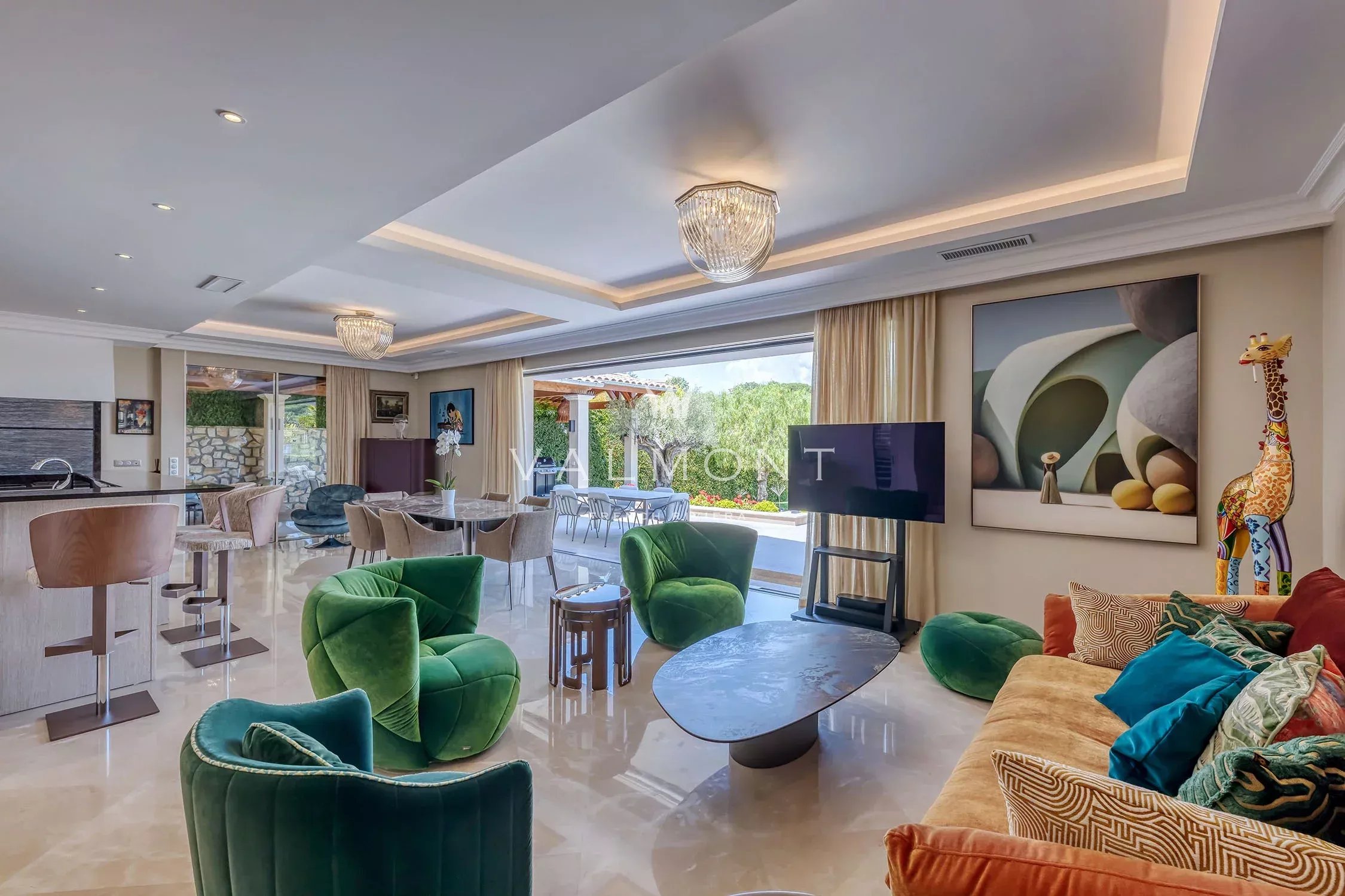 Super Cannes Vallauris renovated villa with panoramic views