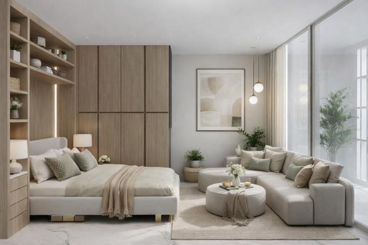 Élégant studio rénové au Riviera Palace – charme bourgeois et vue montagne