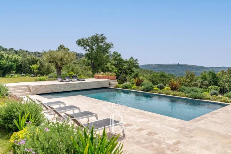 Roquefort-les-Pins - Vue panoramique mer et collines - Magnifique villa familiale neuve