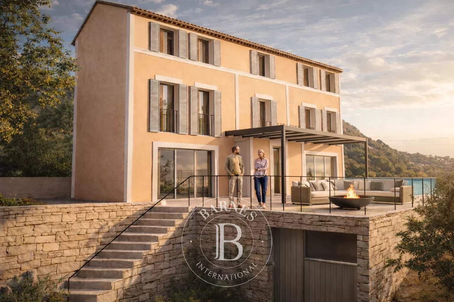 Grasse - Saint François - Terrain viabilisé vue mer - 2300m²