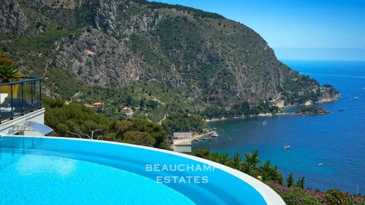 Villa contemporaine 4 chambres avec vue mer panoramique - Èze