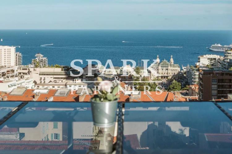 Luxueux penthouse 4 pièces avec une vue imprenable sur la Principauté, le Casino et la mer