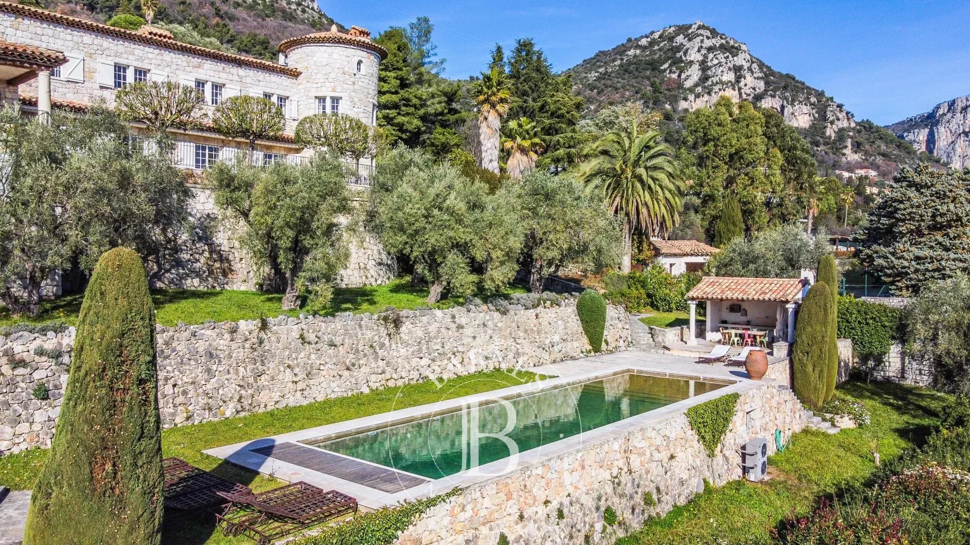 Vence - Exceptionnel mas en pierre avec vue panoramique mer et collines