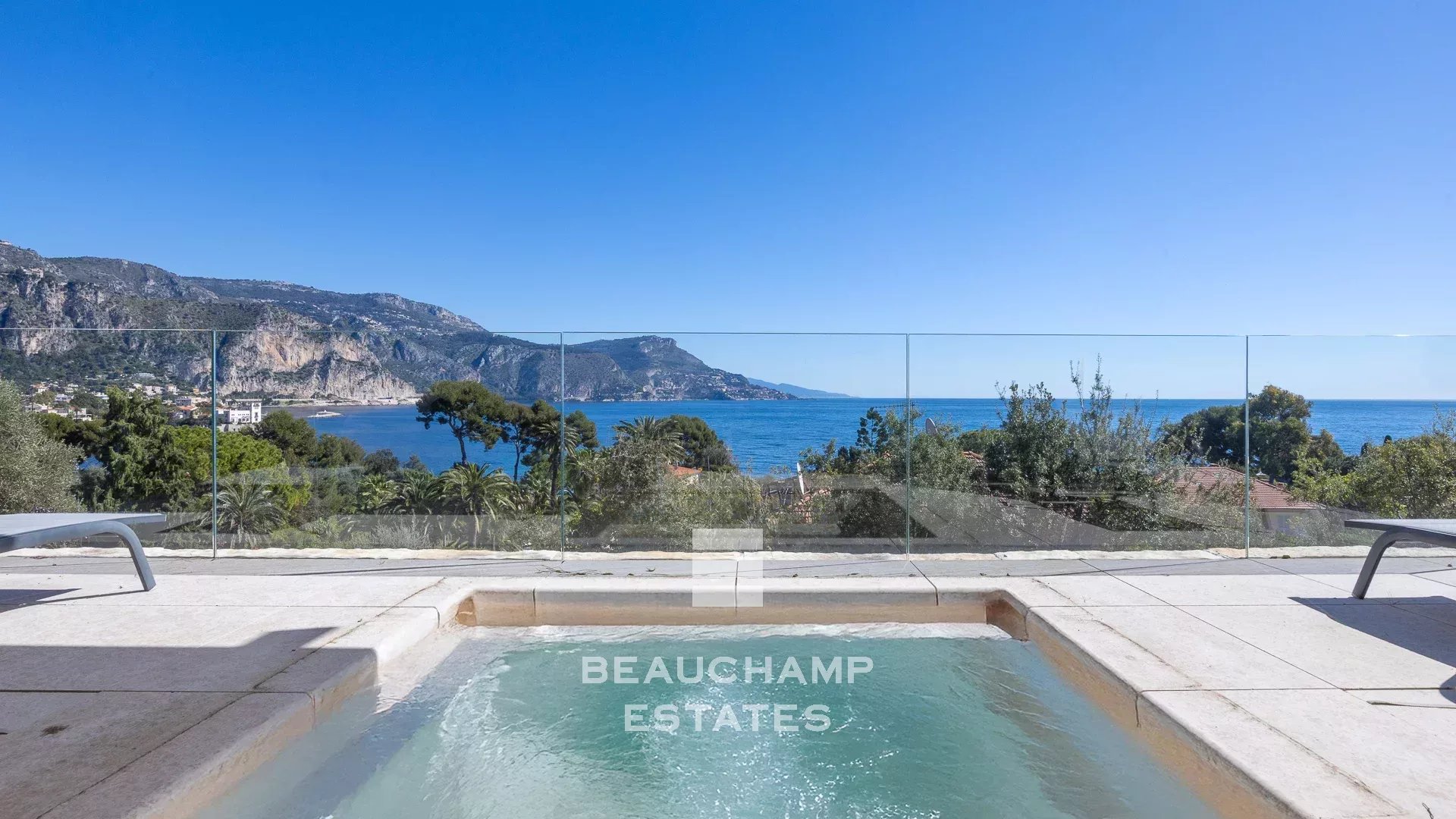 Villa contemporaine 5 chambres avec vue mer piscine chauffée et jacuzzi - Saint-Jean-Cap-Ferrat