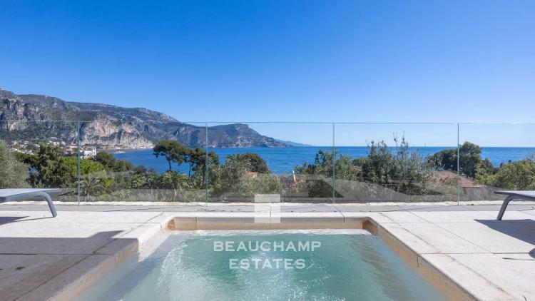 Villa contemporaine 5 chambres avec vue mer piscine chauffée et jacuzzi - Saint-Jean-Cap-Ferrat