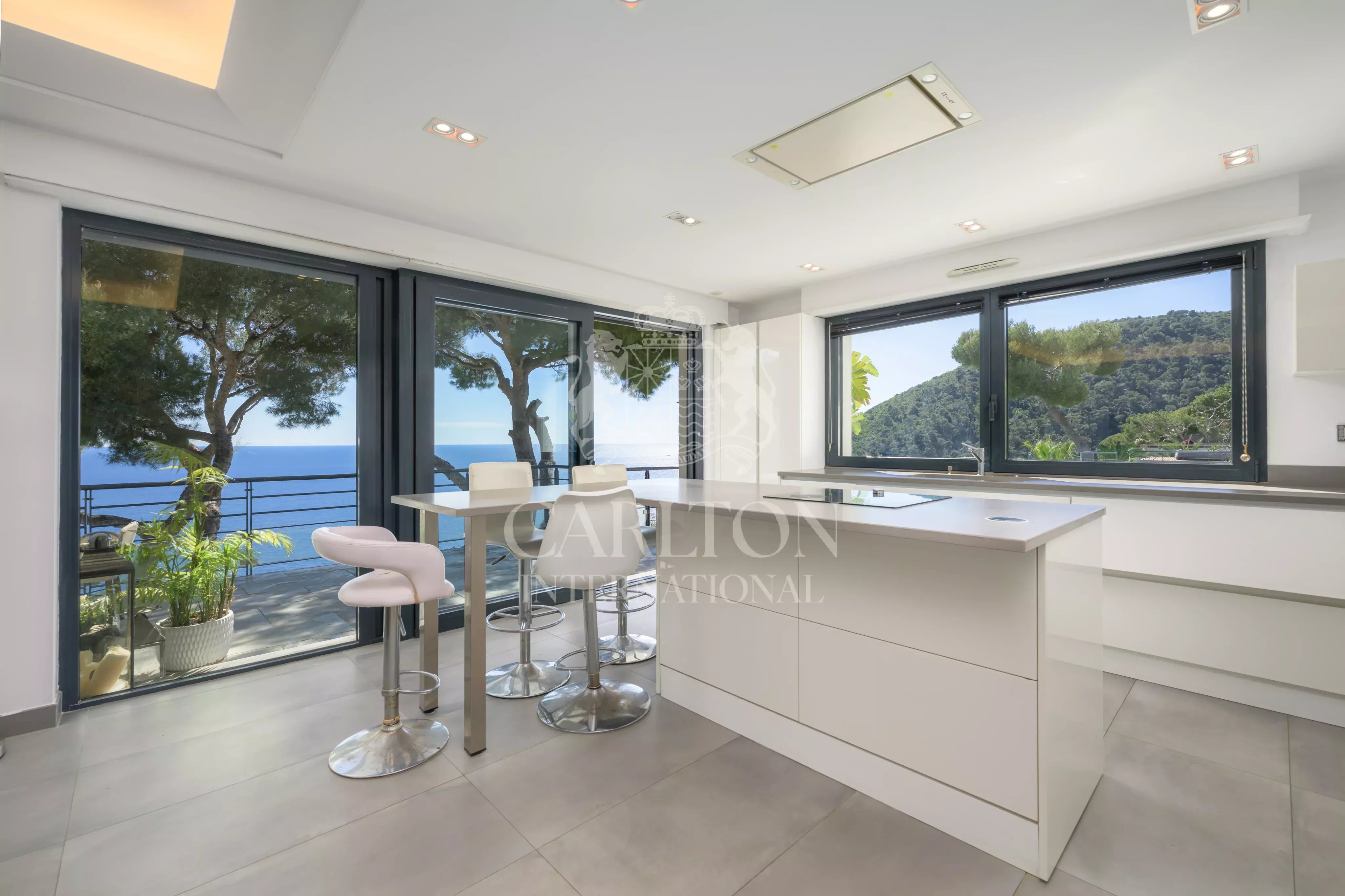 Villa contemporaine avec vue mer panoramique et grand terrain à Èze Bord de Mer