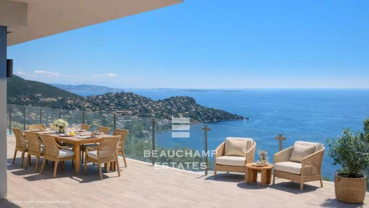 Villa contemporaine neuve avec vue mer