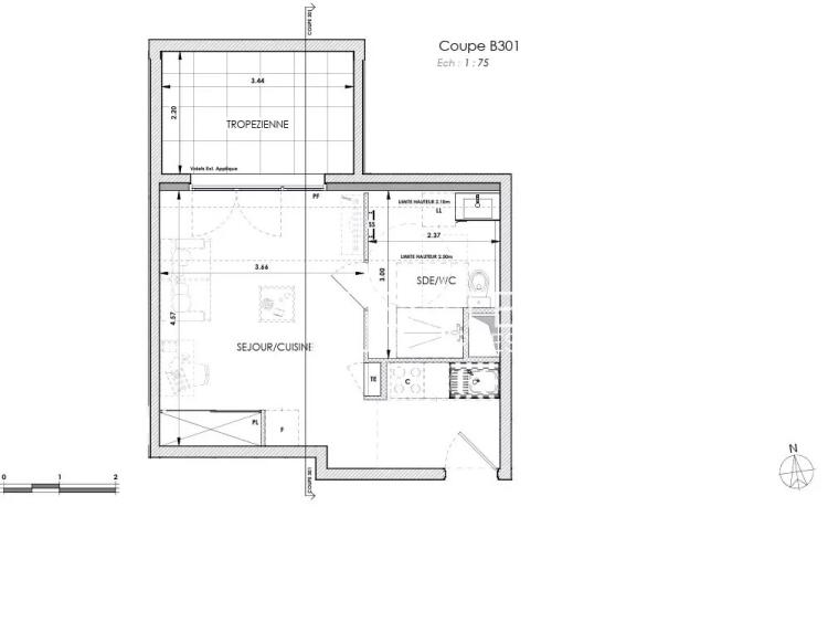 APPARTEMENT 1 PIÈCE DE 28m² + PARKING – CHÂTEAUNEUF-DU-GRASSE