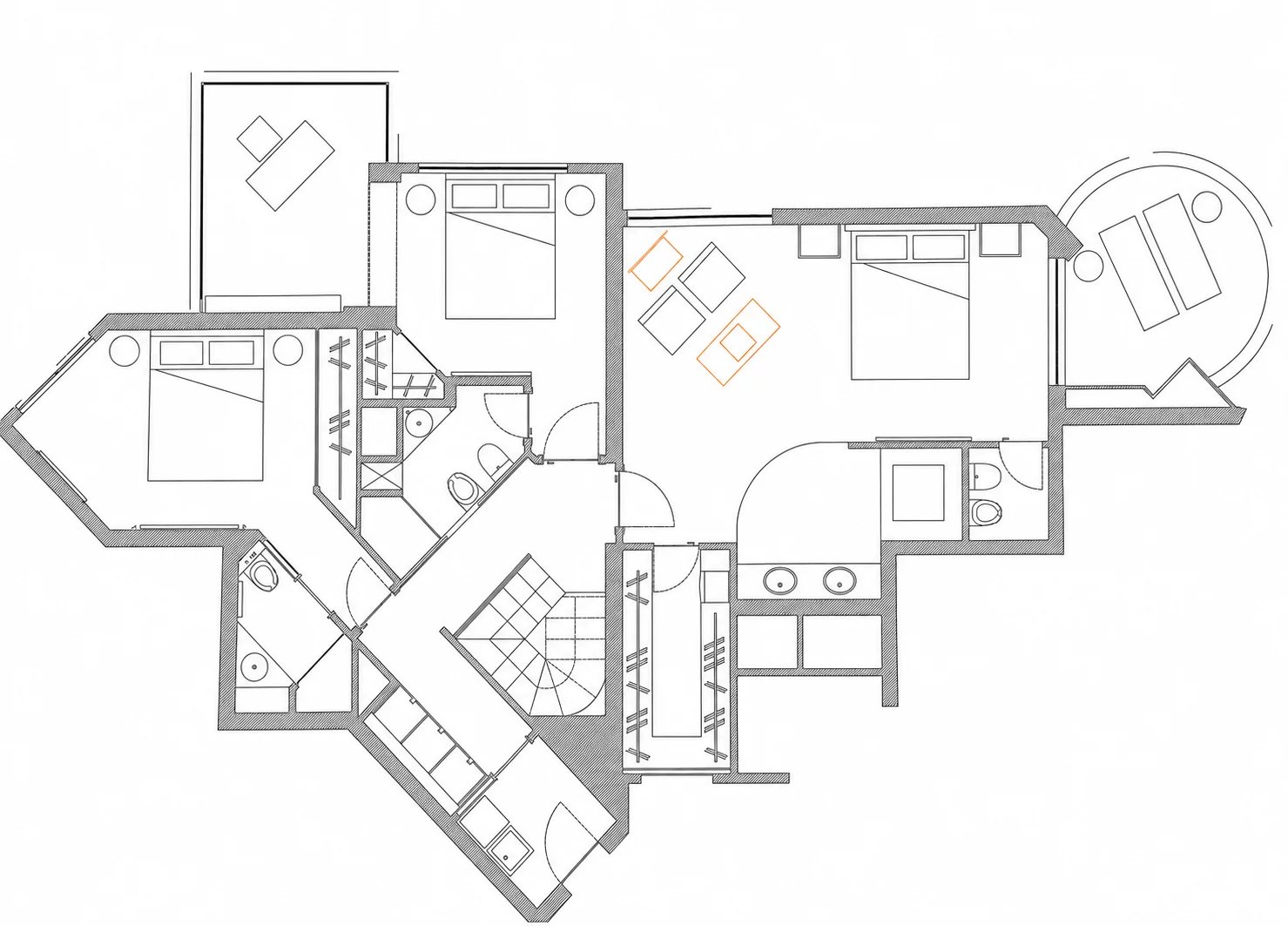 Duplex de 230 m² au dernier étage avec vue panoramique sur la merDuplex dernier étage