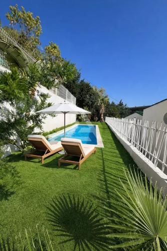 LOCATION  CAP D'AIL - VILLA NEUVE - JARDIN ET PISCINE