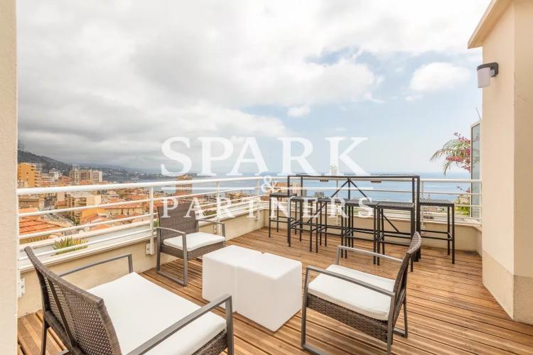 Luxueux penthouse 4 pièces avec une vue imprenable sur la Principauté, le Casino et la mer