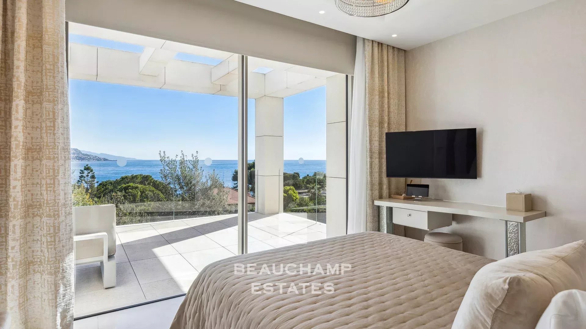 Villa contemporaine 5 chambres avec vue mer piscine chauffée et jacuzzi - Saint-Jean-Cap-Ferrat