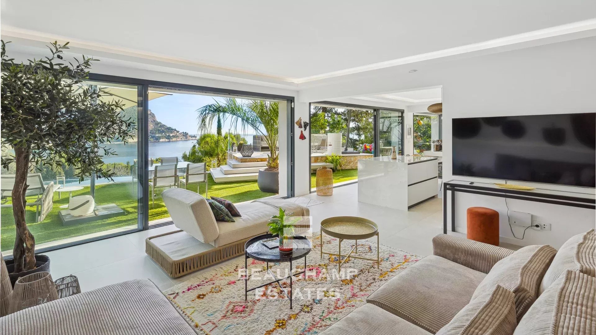 Villa contemporaine 4 chambres avec vue mer panoramique - Èze