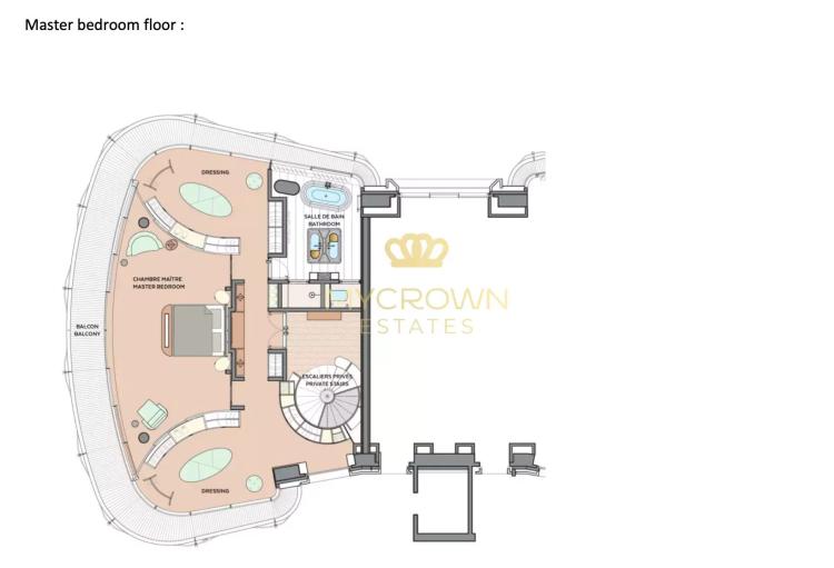 Magnifique duplex avec vue exceptionnelle sur la place du Casino et la mer
