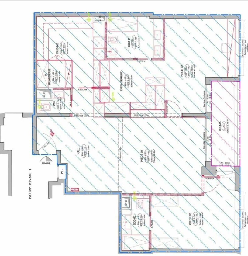 Appartement rénové de 2 chambres