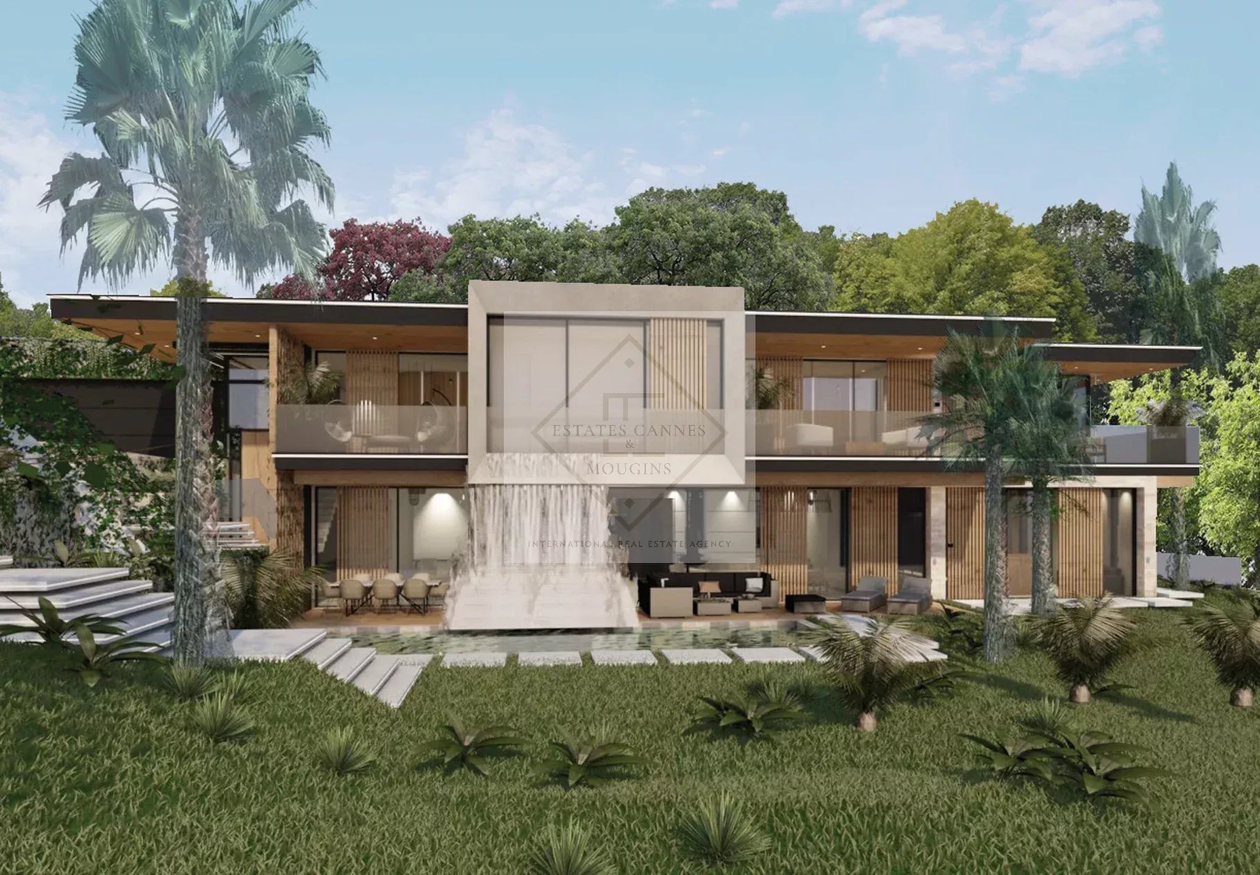 Mandelieu – Opportunité rare : terrain d’exception avec maison existante et projet de villa contemporaine de 600 m² avec permis purgé