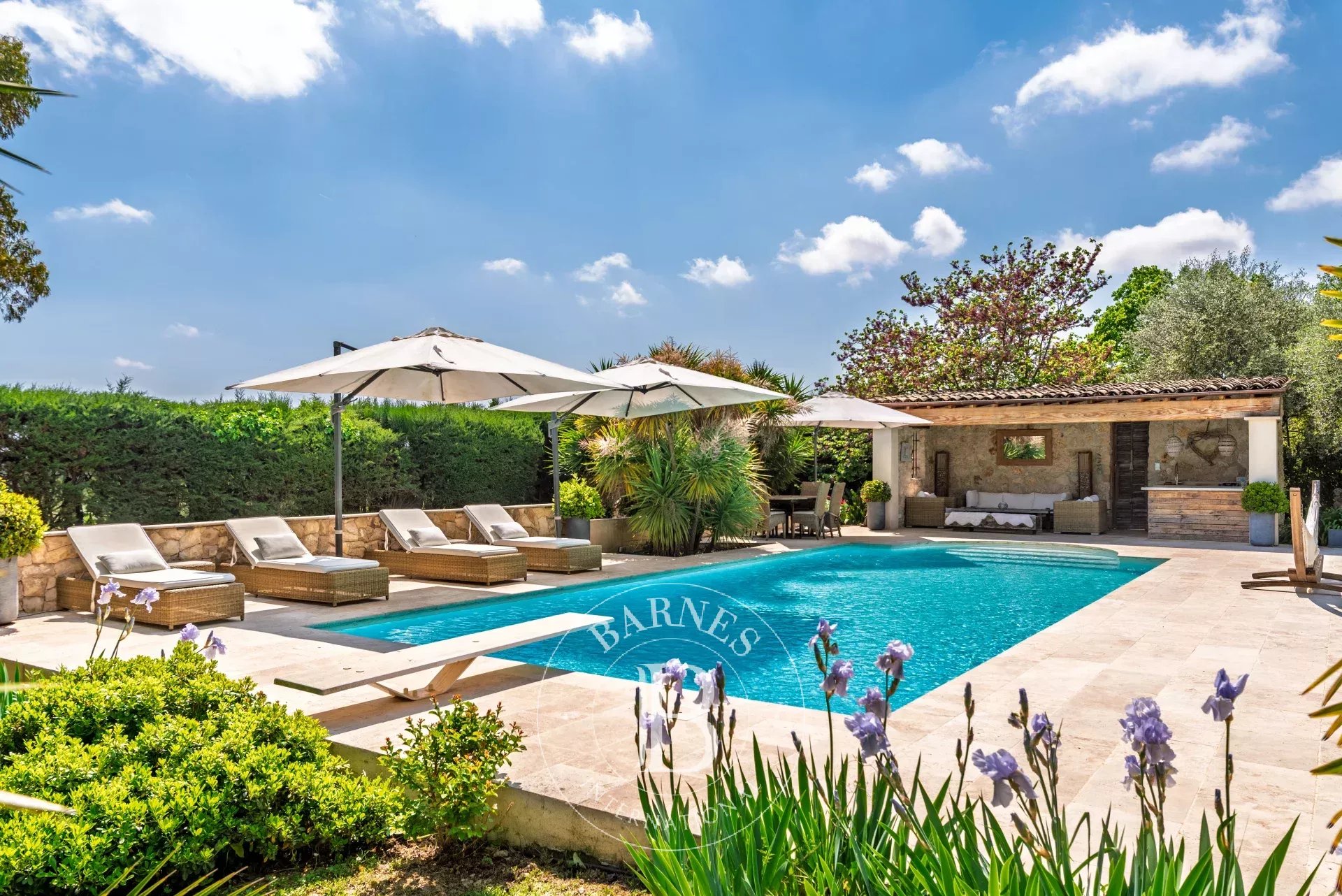 Roquefort-les-Pins, au calme absolu, 4 chambres, studio indépendant et piscine