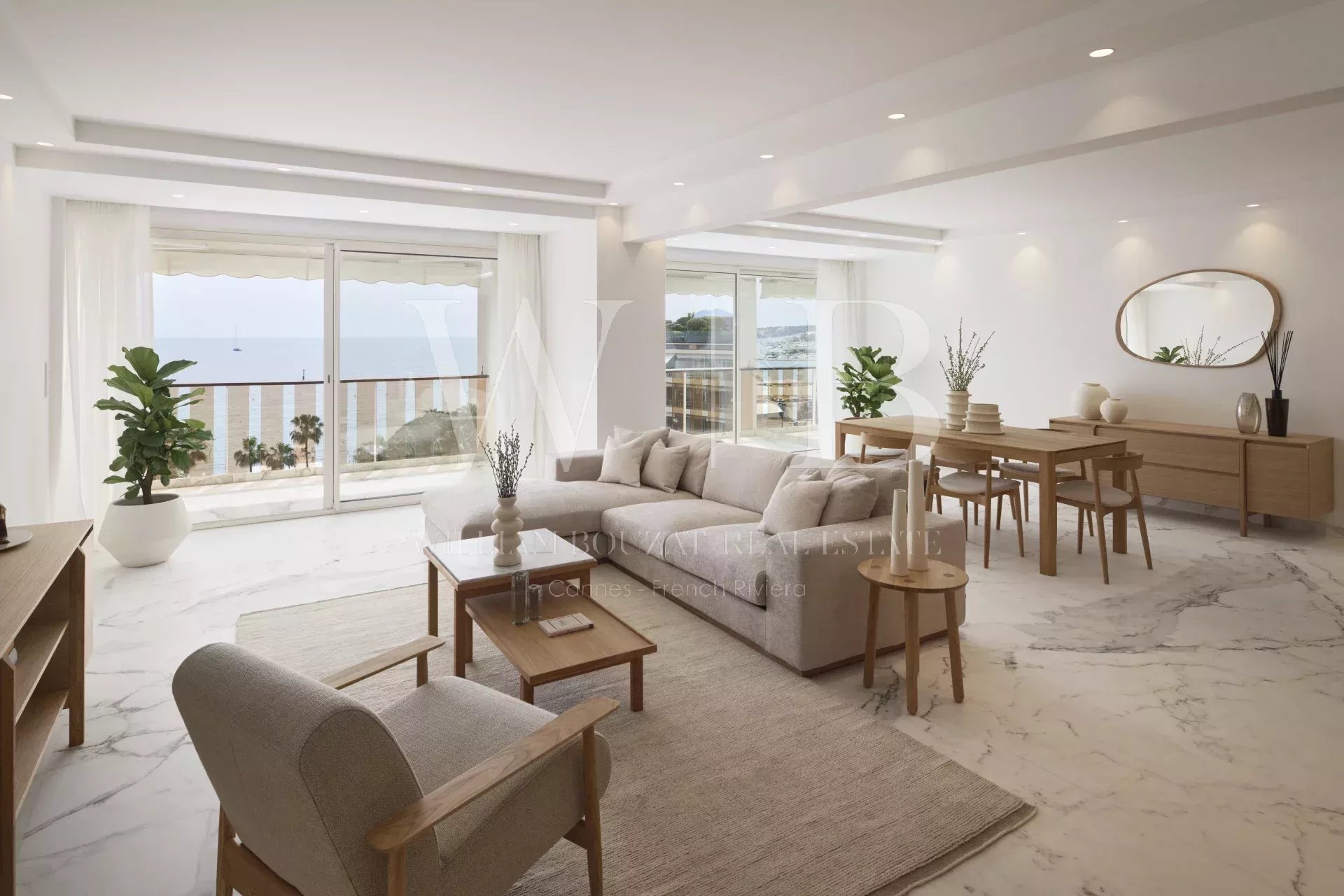 Cannes, la Croisette - Le Mondrian/ Grand Hôtel - Luxueux 3 pièces avec vue mer - résidence recherchée