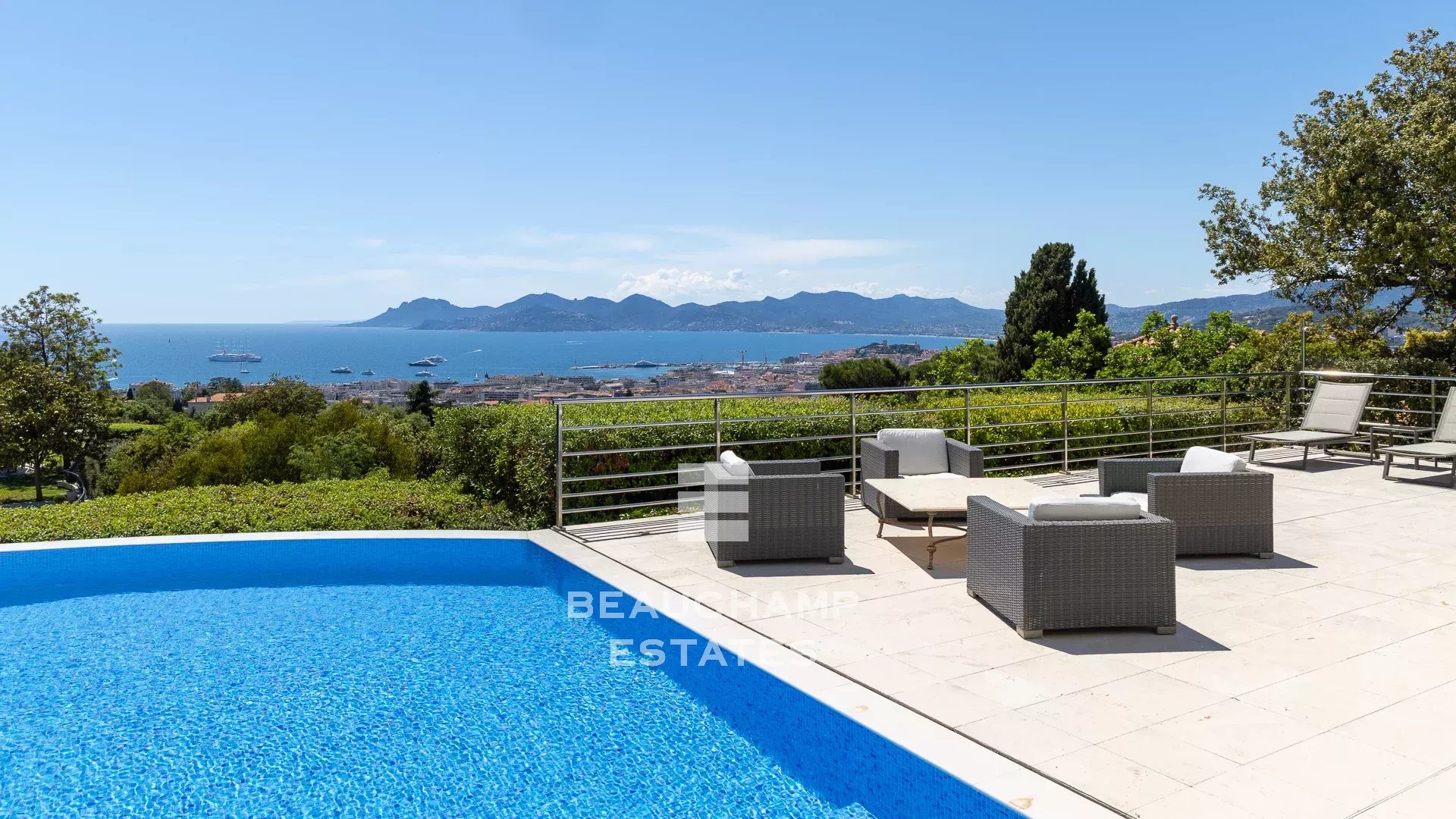 Cannes Californie - villa vue mer panoramique