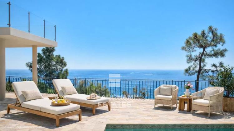 Villa contemporaine neuve avec vue mer