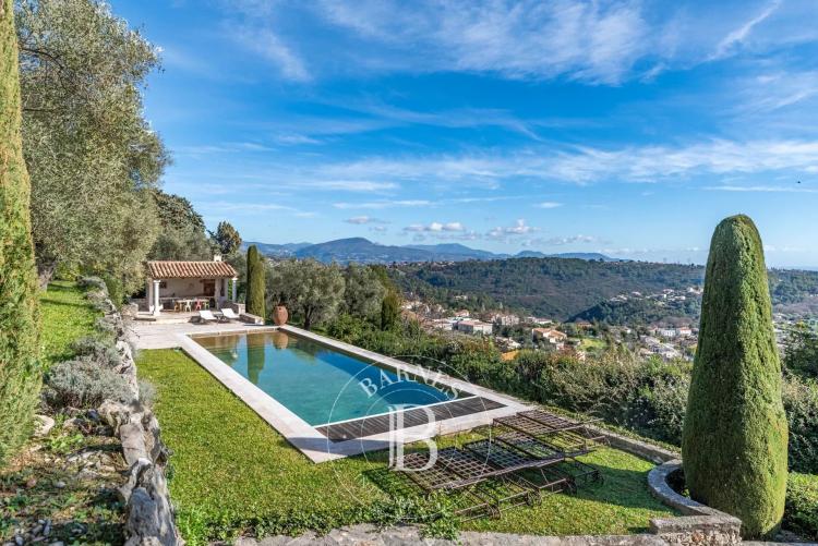 Vence - Exceptionnel mas en pierre avec vue panoramique mer et collines