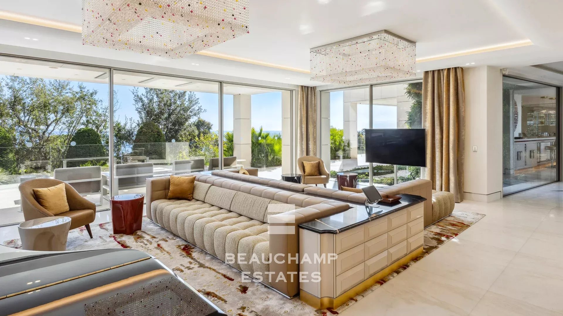 Villa contemporaine 5 chambres avec vue mer piscine chauffée et jacuzzi - Saint-Jean-Cap-Ferrat