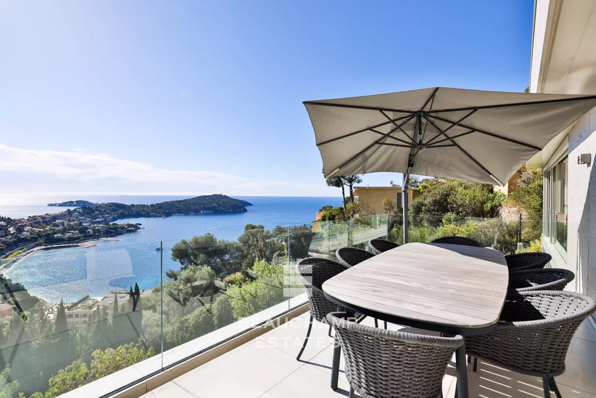 Villa contemporaine 5 chambres avec vue mer panoramique - Villefranche-sur-mer