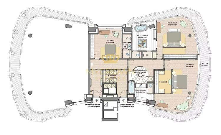 Magnifique duplex avec vue exceptionnelle sur la place du Casino et la mer