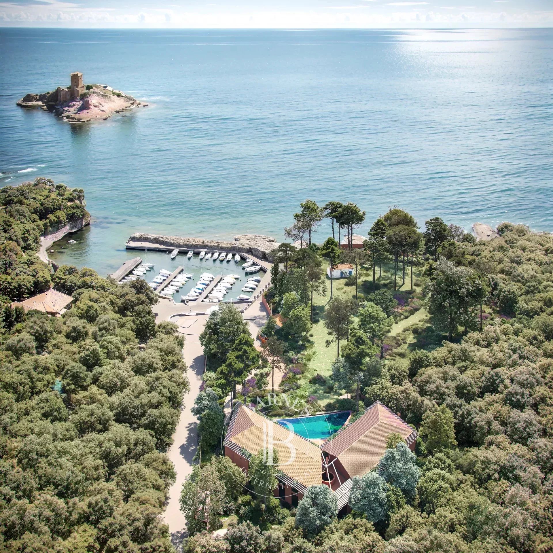 SAINT-RAPHAËL - TERRAIN PIED DANS L'EAU CONSTRUCTIBLE