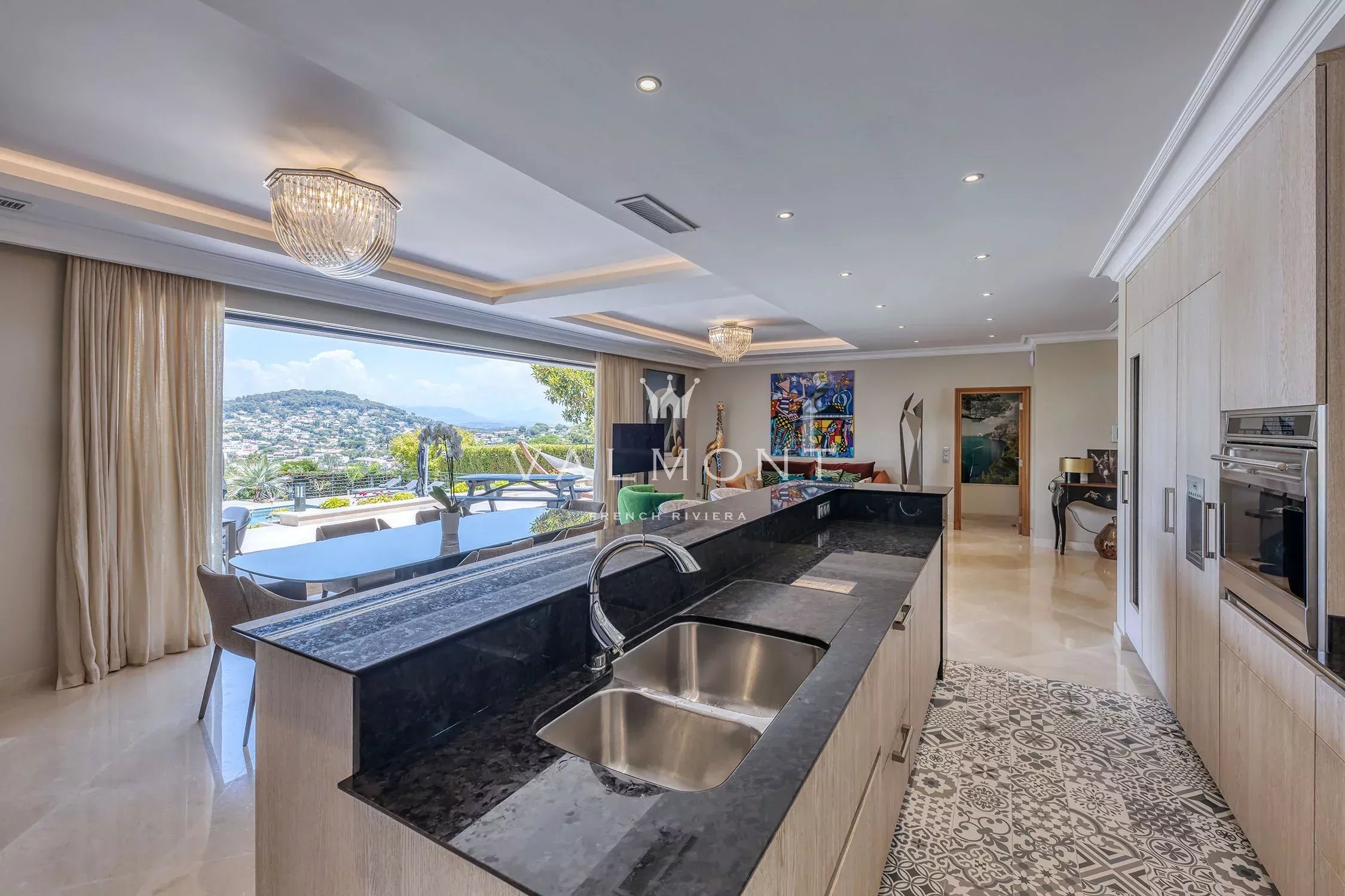 Super Cannes Vallauris renovated villa with panoramic views