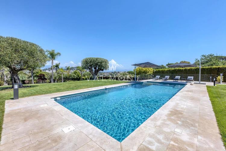 Super Cannes Vallauris renovated villa with panoramic views