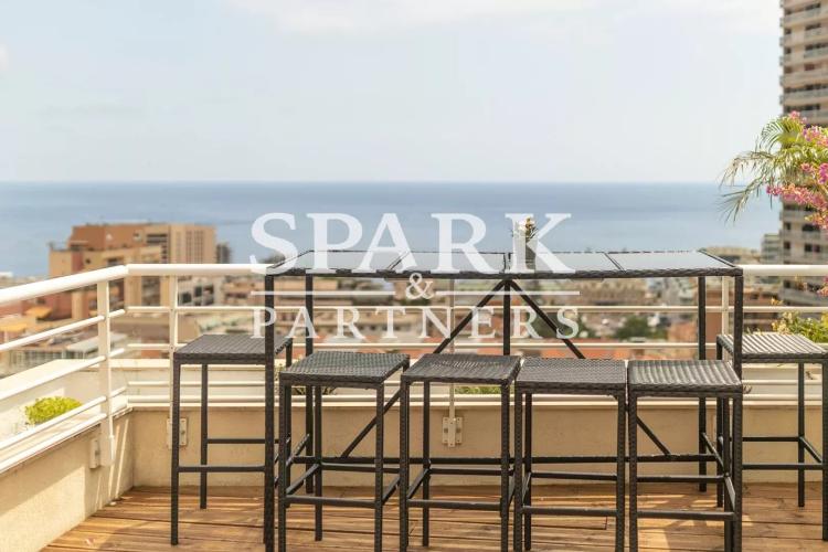 Luxueux penthouse 4 pièces avec une vue imprenable sur la Principauté, le Casino et la mer