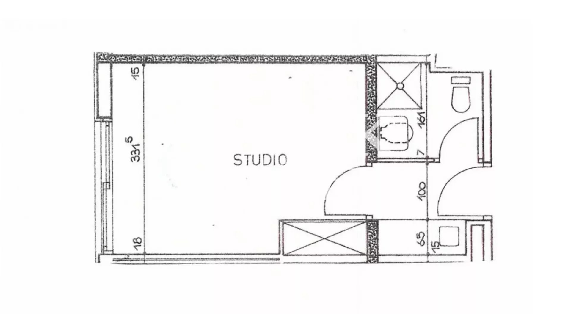 Monaco - Saint Roman - Studio a rafraichir