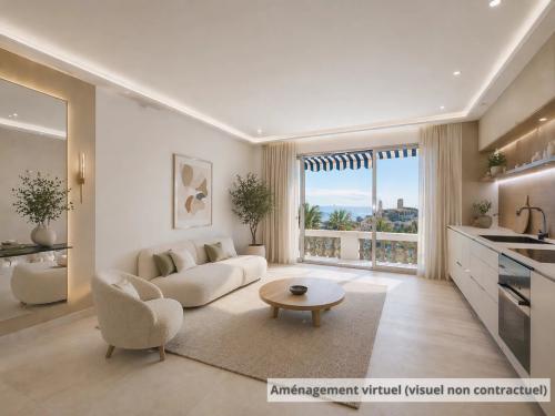 CANNES – VUE MER ÉPOUSTOUFLANTE • GRAND T2/3 • RÉSIDENCE BOURGEOISE FIN XIXe DANS UN PARC REMARQUABLE
