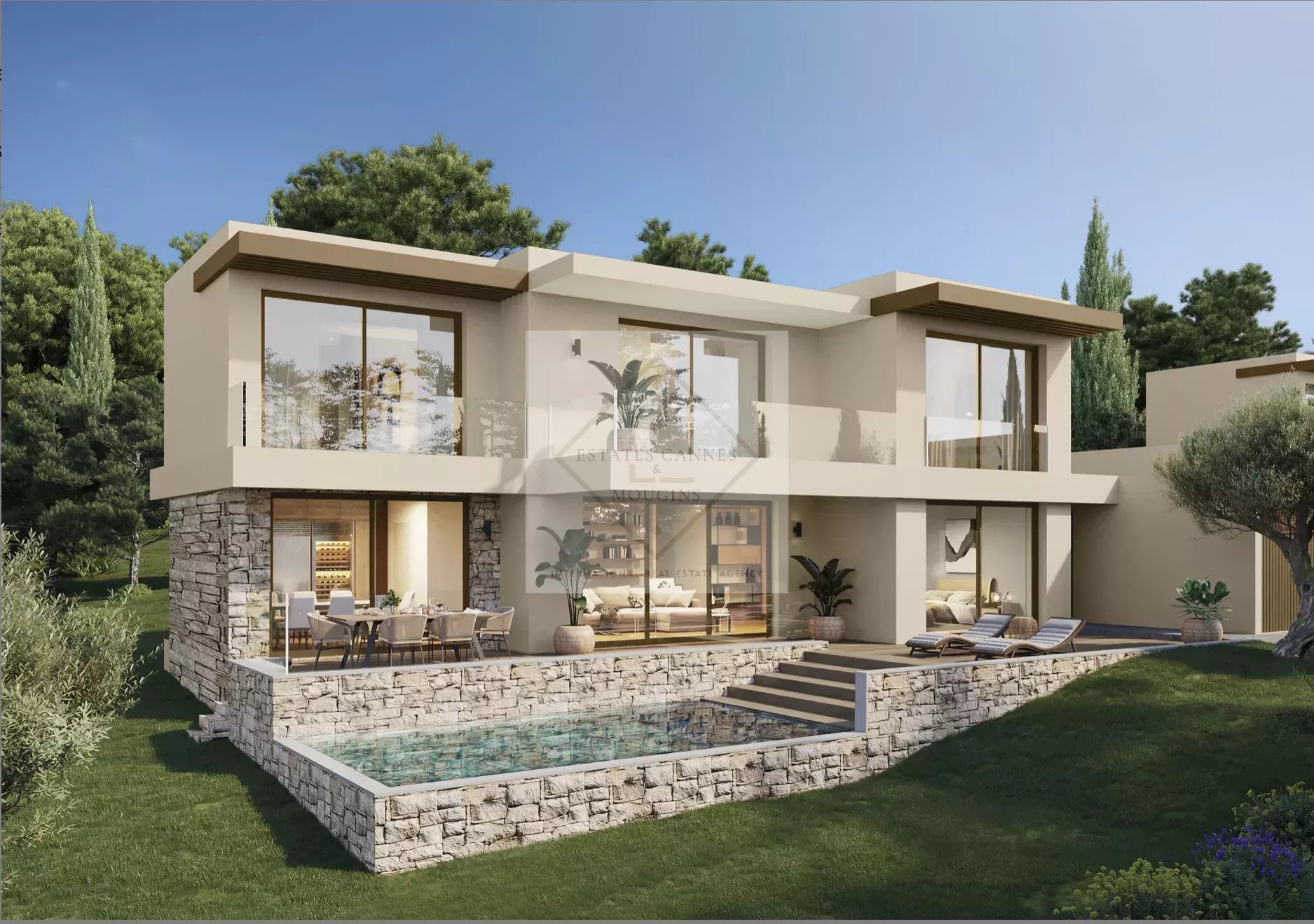 VILLA CONTEMPORAINE – EMPLACEMENT PRIME À MOUGINS