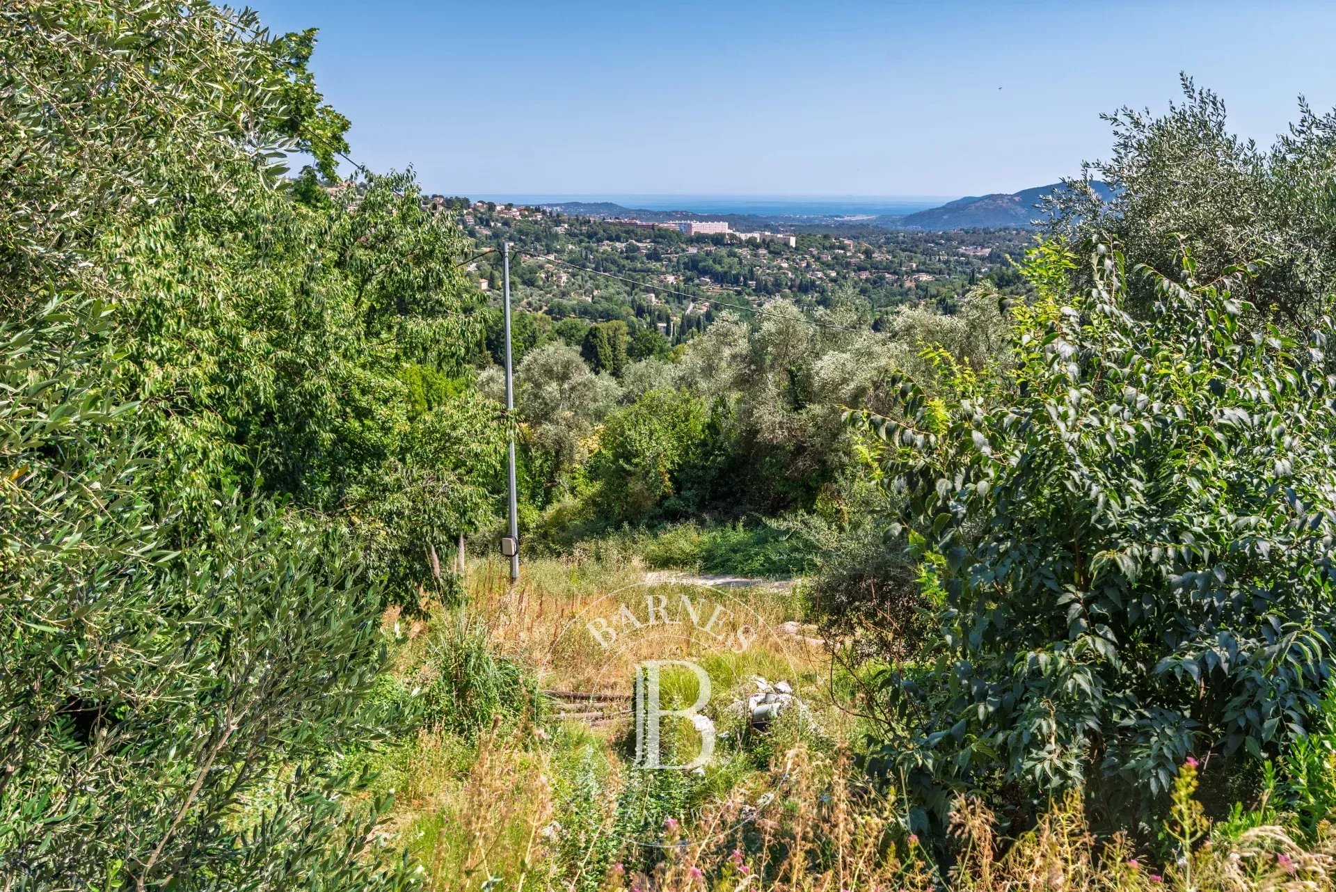 Grasse - Saint François - Terrain viabilisé vue mer - 2300m²