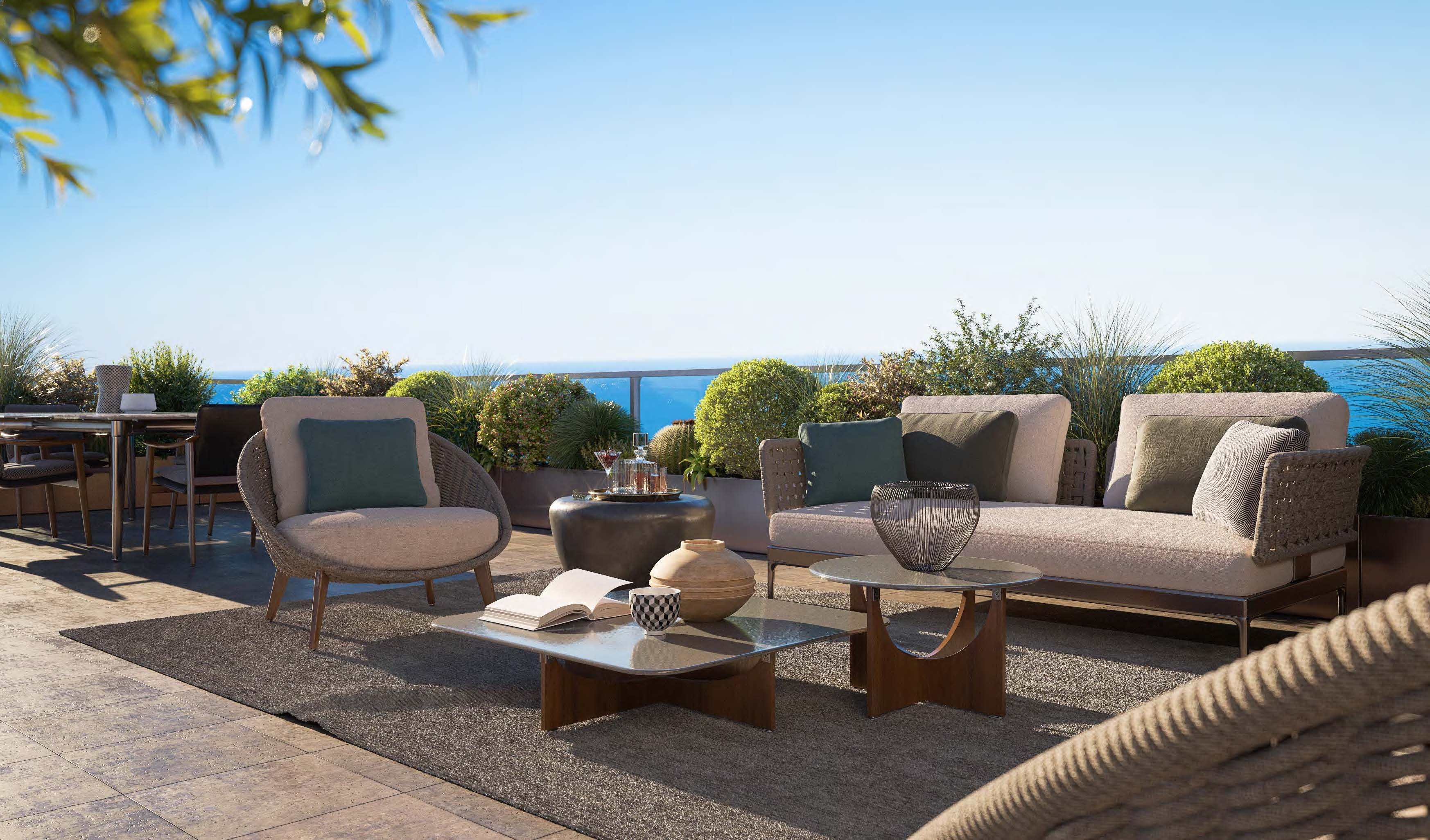 Exceptionnel penthouse en location avec piscine privée et vue mer panoramique