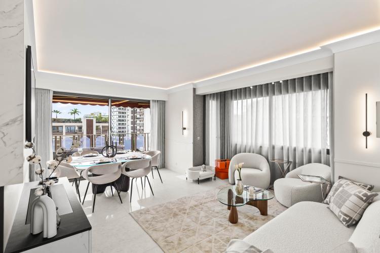 Riviera Palace: 4 Pièces Entièrement Rénové avec Vue Mer & Casino