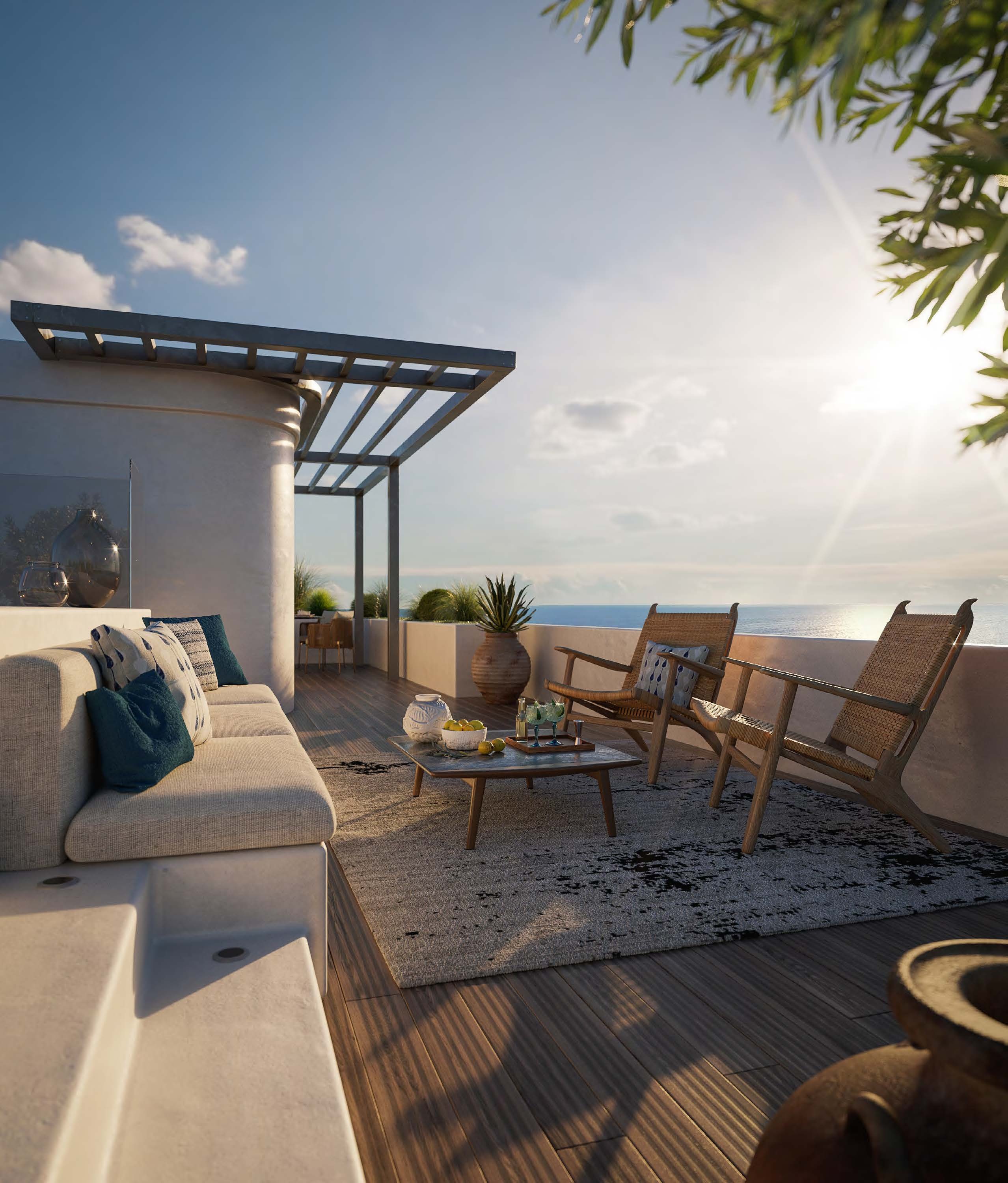 Exceptionnel penthouse en location avec piscine privée et vue mer panoramique