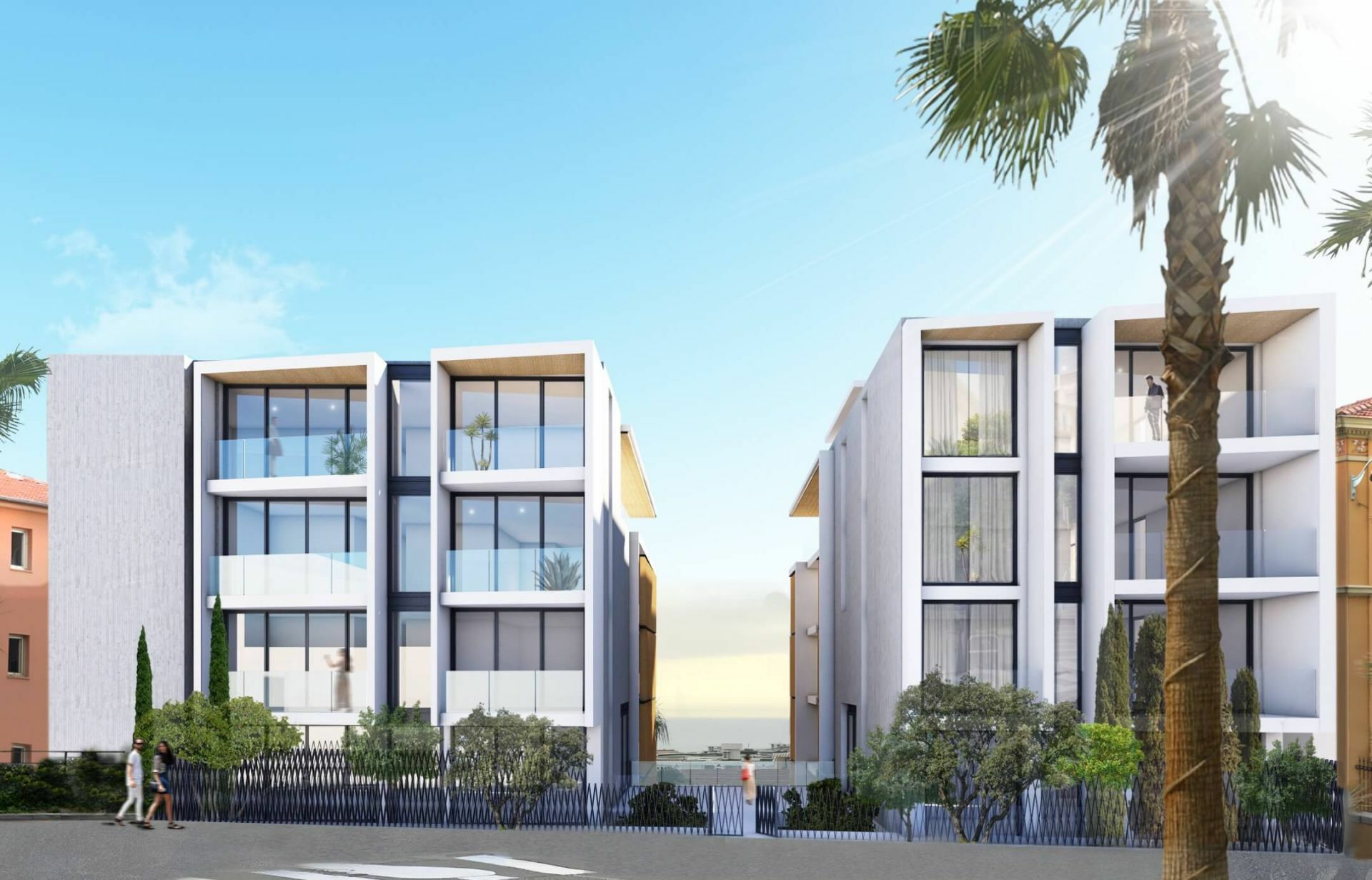 Appartement vue mer dans la prestigieuse résidence Olympe à Beausoleil, à la frontière de Monaco