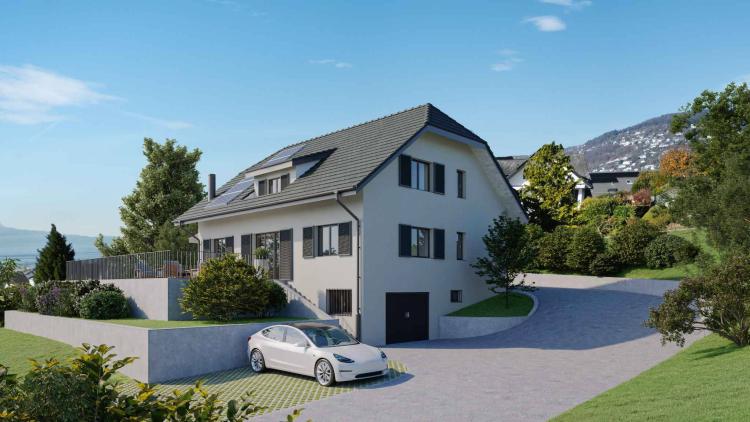 Neuf ! Villa individuelle avec piscine et magnifique vue sur le lac